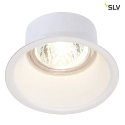 Ceiling recessed luminaire HORN GU10 Downlight, round, max. 50W, clip springs, white