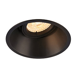 Indbygningslampe HORN-T GU10, 1xGU10, 230V, Clip fjedre, sort