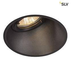 Recessed luminaire HORN-A GU10, 1xGU10, 230V, Clip springs, black