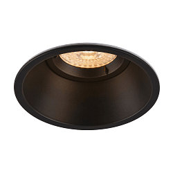 Indbygningslampe HORN-O, 1xGU10, 230V, Clip fjedre, sort