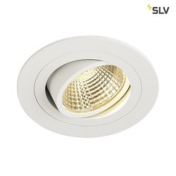 LED Downlight Set NEW TRIA DL ROUND Recessed luminaire, 6W, 38, 2700K, incl. driver, clip springs, white