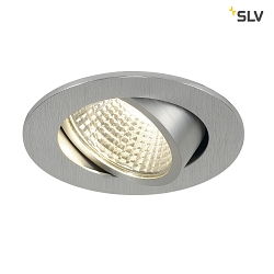 SET - Downlight NEW TRIA 3W LED DL ROUND, 38, 3000K, incl. driver, clip springs, alu brushed