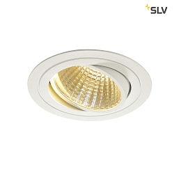 LED Ceiling recessed spot NEW TRIA DL SET, round, COB LED, 2700K, 30, incl. Driver, Clip springs, white
