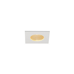 LED Indbygningslampe PATTA-I, firkantet, 12W, COB LED, 38�, 3000K, IP65, inkl. netdel, hvid