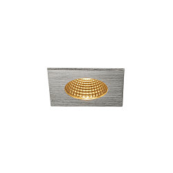 LED Indbygningslampe PATTA-I, firkantet, 12W, COB LED, 38�, 3000K, IP65, inkl. netdel, alu b�rstet