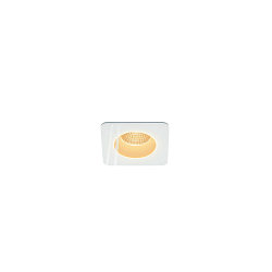 LED Indbygningslampe PATTA-F, firkantet, 12W, COB LED, 38�, 3000K, IP65, inkl. netdel, hvid