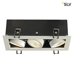 LED Ceiling recessed spot KADUX Triple, 3x6,2W, COB LED, 3000K, 38, incl. Driver, Clip springs, white
