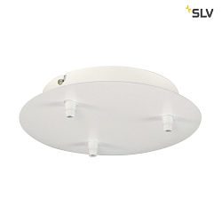 Ceiling canopy FITU 3, round, incl. strain relief, white