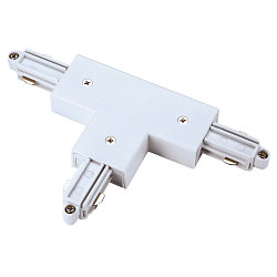 T-Stik 1 til 1-Faset 230 volt str�mskinne, Aufbauversion, beskyttelsesleder links, hvid