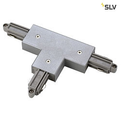 T-Connector 1 for 1-Phase High Voltage track, mount version, protective conductor links, silver-grey