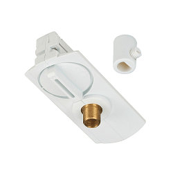 1-Faset 230 volt Adapter til str�mskinne inkl. Tr�kaflastning, hvid