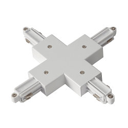 X-samlestykke til 1-Faset 230 volt str�mskinne, monteret version, hvid