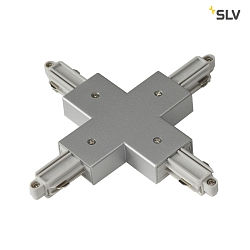 X-coupler for 1-Phase High Voltage track, mounted version, silver grey