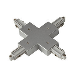 X-samlestykke til 1-Faset 230 volt str�mskinne, monteret version, alu-gr�