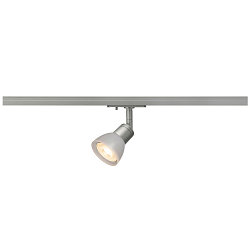 Spot PURIA GU10 50W til 1-Faset str�mskinne, s�lvgr�