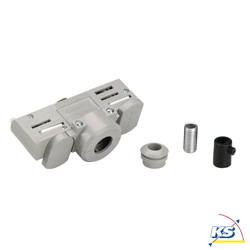 Adaptor for 3-Phase High voltage Track, silver grey
