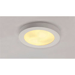 Loftlampe GL 105 E27, rund, hvid Gips, max. 15W