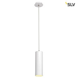 Pendant luminaire ENOLA,  10cm / L 32cm, E27 A60 max. 60W, aluminium, white