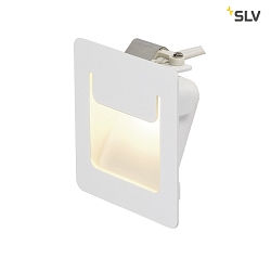 Recessed luminaire DOWNUNDER PUR 80x80mm LED, square, housing white, 3,6W LED warm white