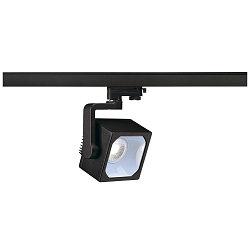 LED 3-Faset Spot EURO CUBE, 28,5W, 4000K, 60�, inkl. 3-Faset-Adapter, sort
