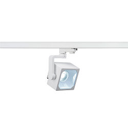 LED 3-Faset Spot EURO CUBE, 28,5W, 4000K, 60�, inkl. 3-Faset-Adapter, hvid