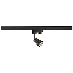 Spot PURI Lamperkopf, GU10, max. 50W, inkl. 3-Faset-Adapter, sort