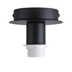 Loftlampe FENDA E27 Loftroset, uden sk�rm, sort