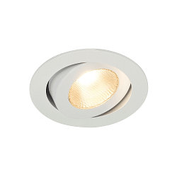 LED Indbygningslampe CONTONE ROUND Downlight, drejning, hvid