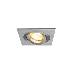 PIREQ QPAR51 SQUARE DOWNLIGHT, eckig, max. 50W, inkl. clip fjedre, b�rstet alu