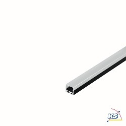 ALUMINIUM PROFILE for LED-Strips with cover, square, 1m, black