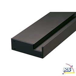 GLENOS Profi-Wall-Profile 20, Surface Profile, 20cm, incl. Endcaps, black