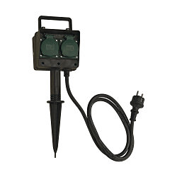 Have tavle, 4-fach, IP44 med 1, 4m Tilslutningskabel og sikkerhed plug