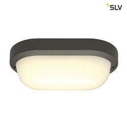 LED Udendrslampe TERANG 2 Vg-/Loftlampe, oval, 120, SMD LED, 3000K, IP44, antracit