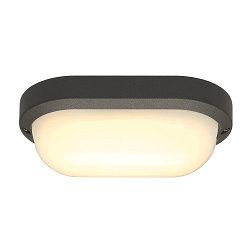 LED Udend�rslampe TERANG 2 V�g-/Loftlampe, oval, 120�, SMD LED, 3000K, IP44, antracit
