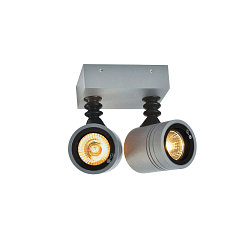 Udend�rslampe NEW MYRA WALL SPOT V�glampe, 2xGU10, IP55, s�lvgr�