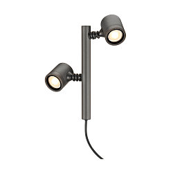 Udend�rslampe NEW MYRA 2 Lampehoved, GU10, max. 2x4,5W, IP44, antracit