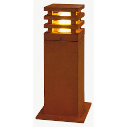 LED Udend�rs Standerlampe RUSTY SQUARE 40, IP55, 40 x 12 x 12cm, 8.6W 3000K 90lm, FeCSi st�l rust-farvet