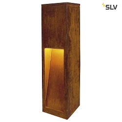 LED Outdoor Floorlamp RUSTY SLOT 50, IP55, height 50cm, 8.6W 3000K 30lm, FeCSi steel rust color