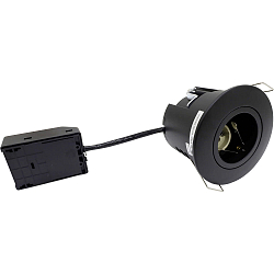 Indbygningslampe UNI INSTALL G2 rund GU10 IP44, sort 