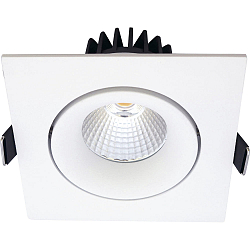Indbygningslampe VELIA TILT firkantet IP44, hvid mat  11W 650lm 2700K