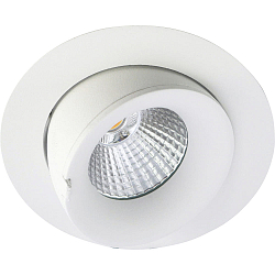 Indbygningslampe VELIA LARGE TILT IP44, hvid mat dæmpbar 11W 650lm 2700K