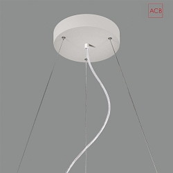 Suspension set for ceiling luminaire LISBOA  40cm, On-Off / TRIAC dimmable, 250cm, white