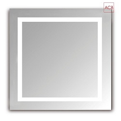 LED wall mirror MUL 16/300-80, IP44, 70 x 80cm, CRi >90, 43W 3000K 3055lm