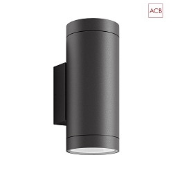Outdoor wall luminaire NORI 16/2044-2, IP54 IK08, Up & Down, 2x E27 max. 20W, anthracite