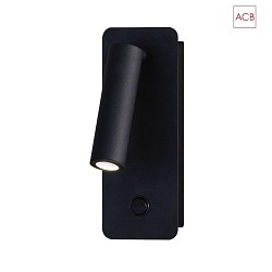 LED reading luminaire ARON 16/3240, surface-mounted version, 3W 3000K 315lm, with switch, adjustable, black