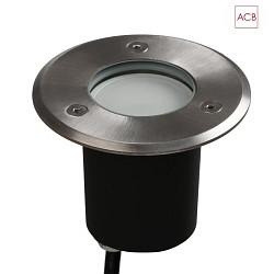 Outdoor in-ground spot NEMO 2047/10, IP67 IK10, GU10 1x10W (LED), stainless steel / safety glass