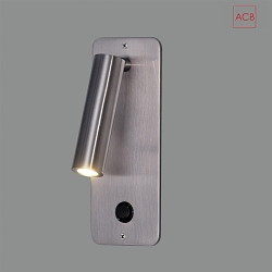 LED reading luminaire ARON 16/3240, recessed version, 3W 3000K 315lm, with switch, adjustable, nickel satin