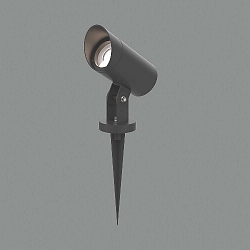 Jordspydslampe SEIREN med �bent kabel, vipbar GU10 IP65, antracit d�mpbar