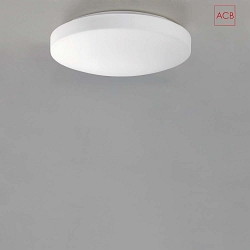 Wall and ceiling luminaire MOON 969/19, IP44,  19cm, G9 max. 9W, opal