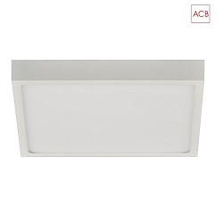 LED ceiling luminaire ROKU 3436/19, extra flat, 19 x 19cm, white, 18W 3000K 1450lm 90